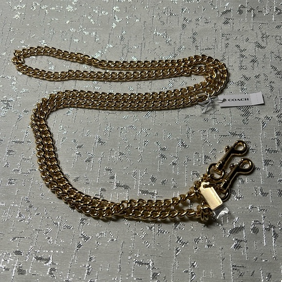 Coach Other - NWT Coach Gold Chain Strap 46”